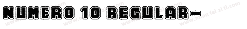 Numero 10 Regular字体转换